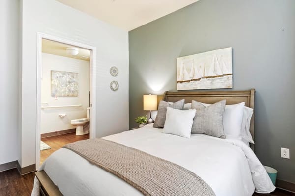 Cozy bedroom in a senior living facility