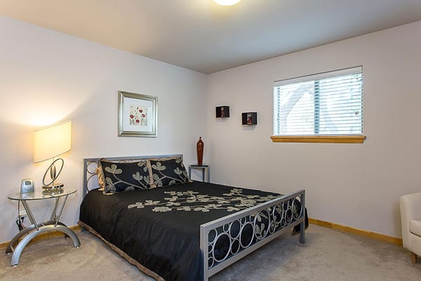 Well-furnished private resident room with cozy decor