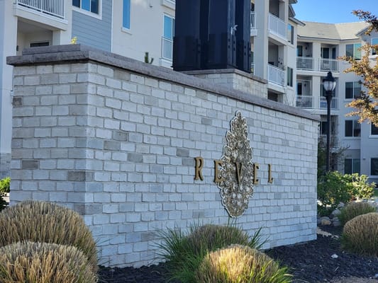 Sign for Revel Rancharrah senior living facility