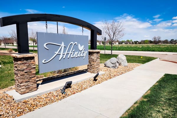 Facility sign displaying the name Affinity