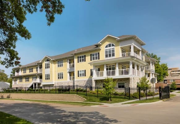 Exterior view of a senior living facility