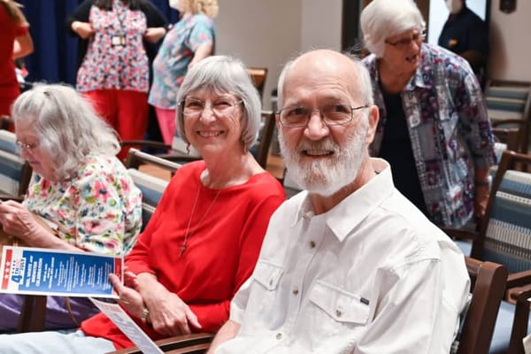 Residents enjoying an activity in a community space