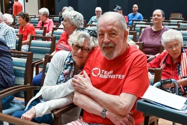 Residents enjoying an activity in a common area
