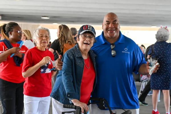 Residents enjoying a celebration together