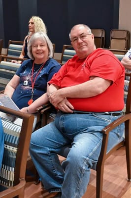 Residents enjoying a social gathering in an activity room
