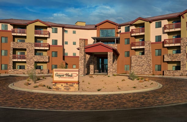 Exterior view of Canyon Winds assisted living facility
