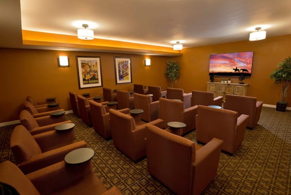 Comfortable seating area in a cozy lounge