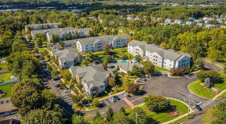 Aerial view of Heathergate at Oxford Valley's campus