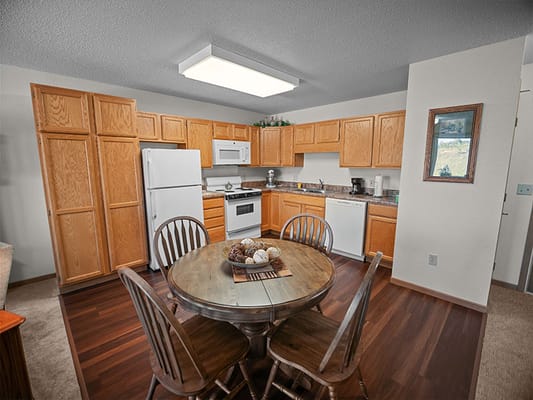 Bright kitchen area in a modern senior living unit