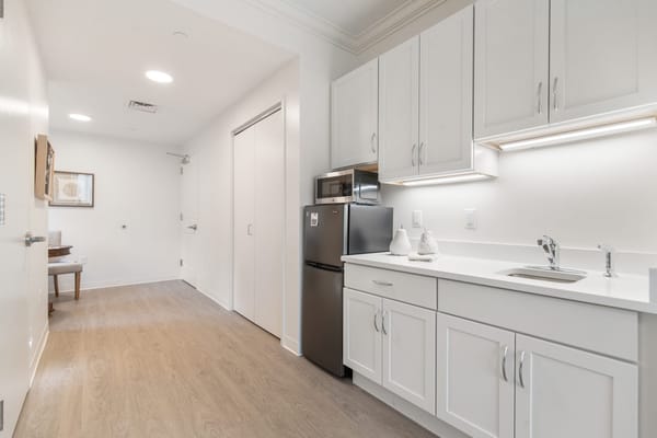 A modern kitchenette in a residence
