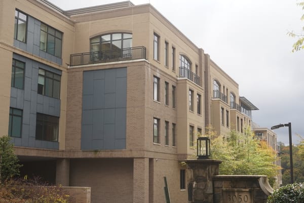 Exterior view of a senior living facility building