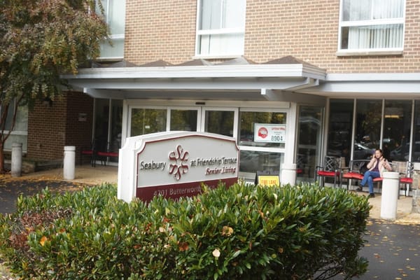 Exterior view of Seabury at Friendship Terrace with residents