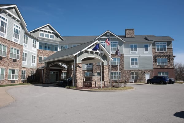 Exterior view of a senior living facility