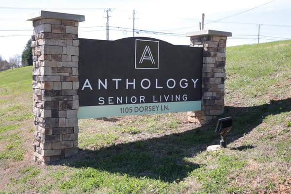 Signage for Anthology Senior Living facility