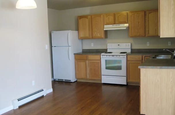 Interior view of a small kitchen in a living space