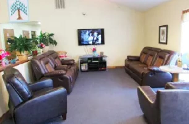 Comfortable seating area in a common room