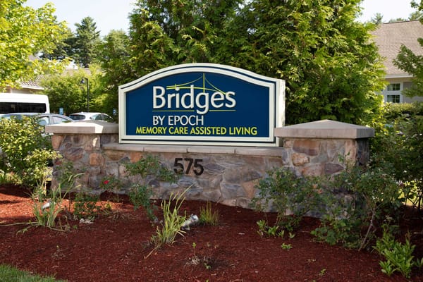 Sign for Bridges Memory Care Assisted Living facility