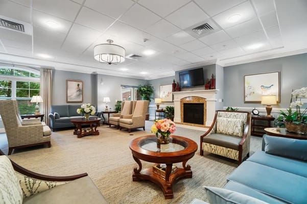 Cozy common area with comfortable seating and decor