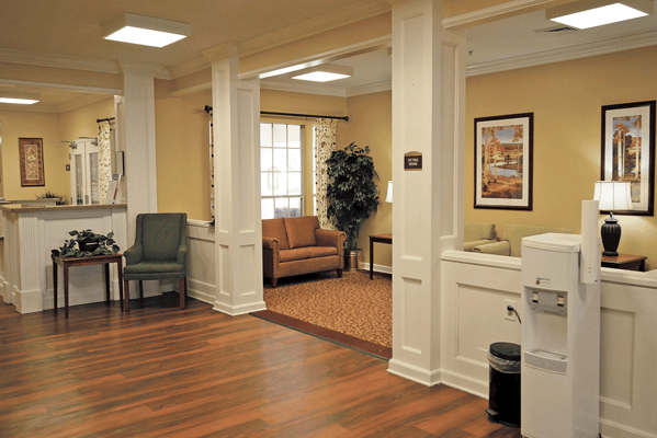 Interior common area with seating and decor