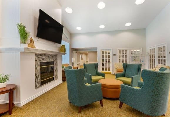 Interior lounge area with comfortable seating