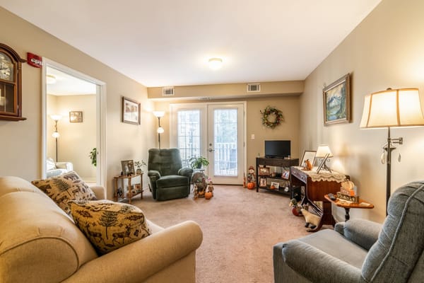 Cozy common area in the assisted living facility