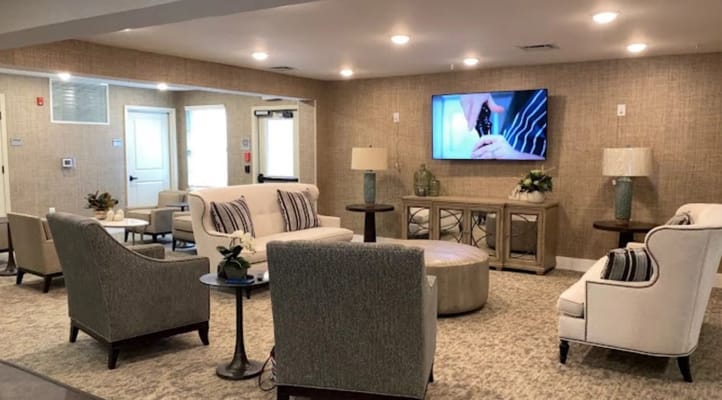 Bright and inviting common area with comfortable seating