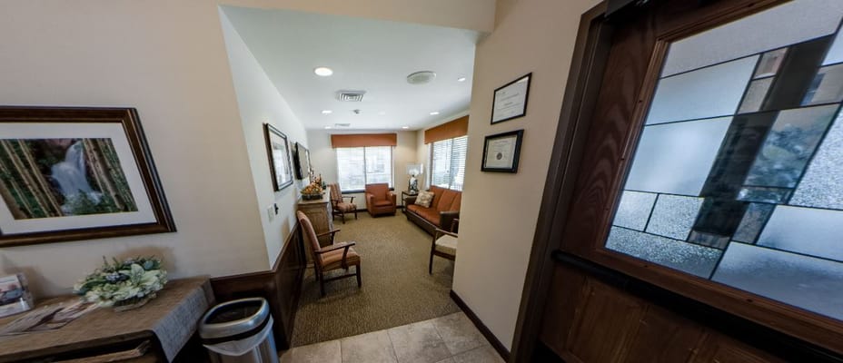 Comfortable lounge area in the facility