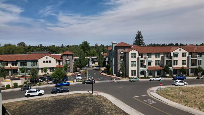 View of the facility buildings and outdoor space