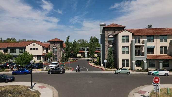 Aerial view of the Oakmont of East Sacramento community