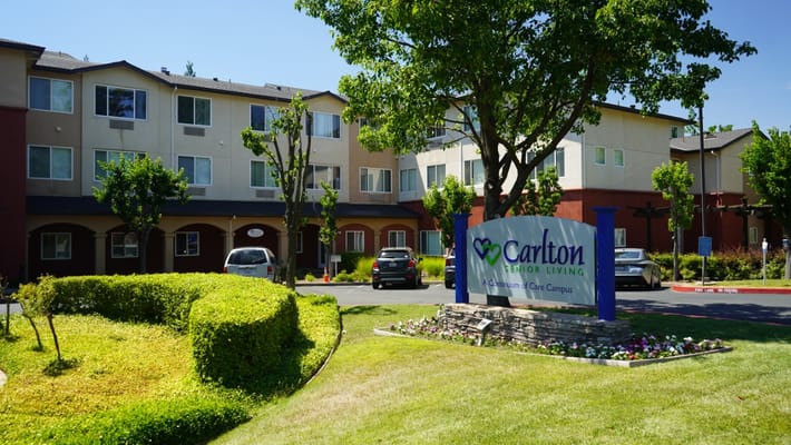 Exterior view of Carlton Senior Living facility