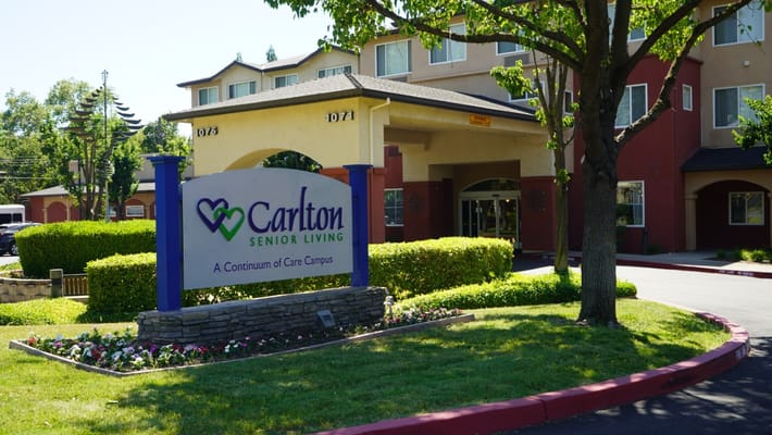 Signage of Carlton Senior Living facility