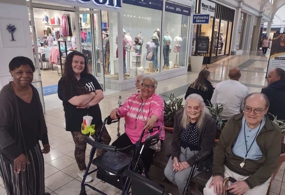 Residents enjoying time together in a common area