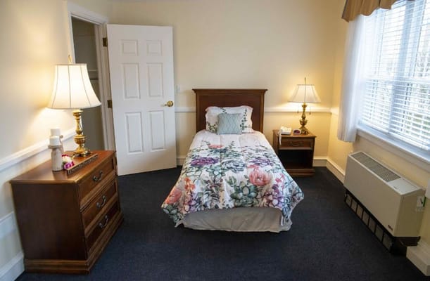 Cozy private bedroom in a retirement community