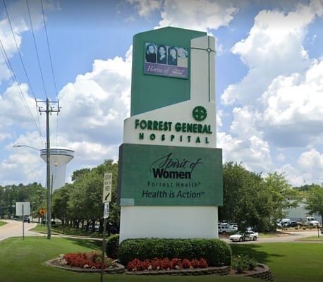 Outdoor sign for Forrest General Hospital