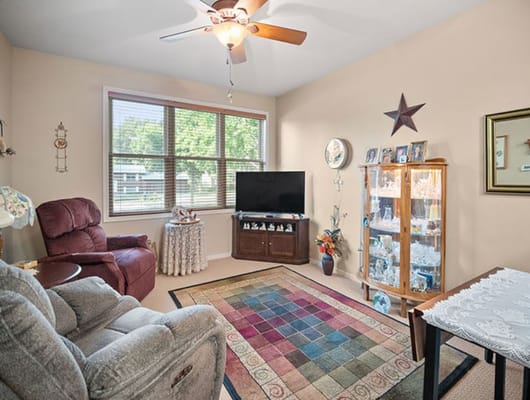 Cozy common area with a couch and television