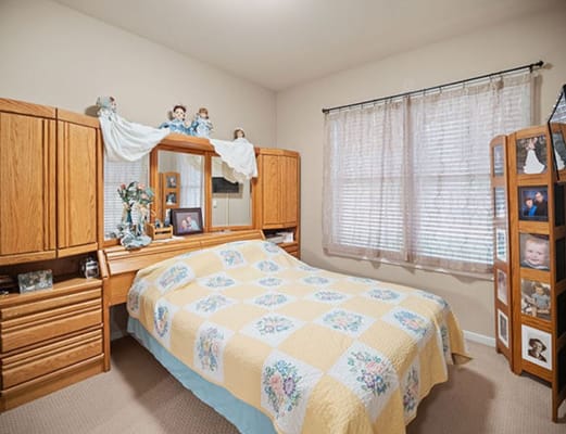 Cozy private resident room with personal decor