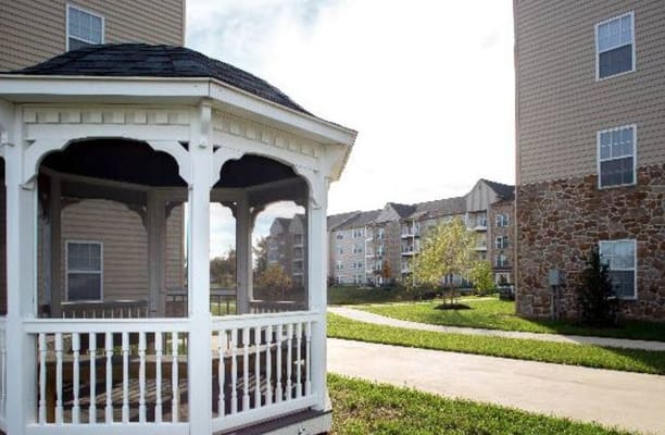 Outdoor gazebo in a senior living community