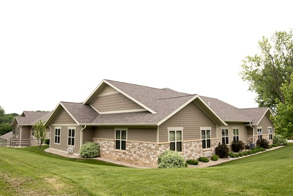 Exterior view of the assisted living facility building