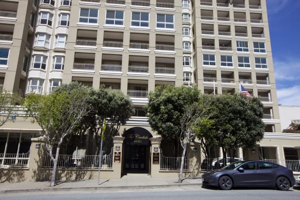 Front view of The Carlisle senior living facility