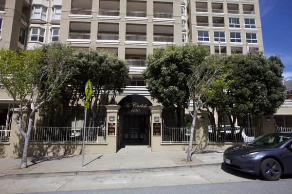 Front view of The Carlisle senior living facility.