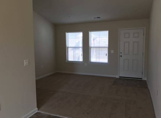 Spacious living room with natural light