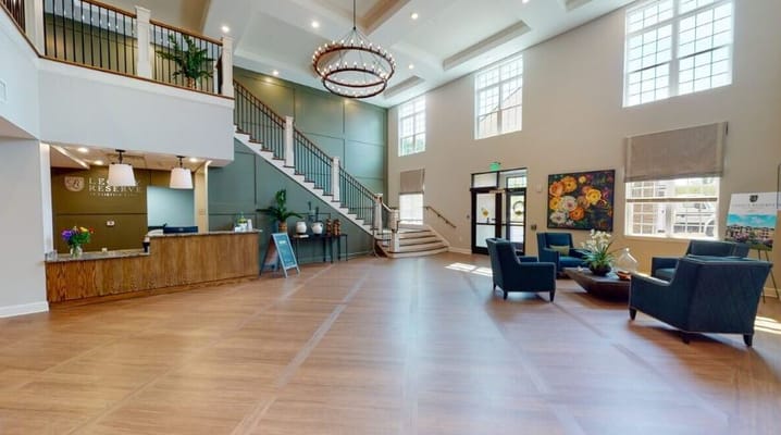Interior view of the welcoming lobby at Legacy Reserve