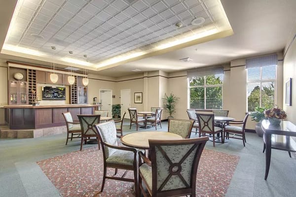Common area with seating and natural light