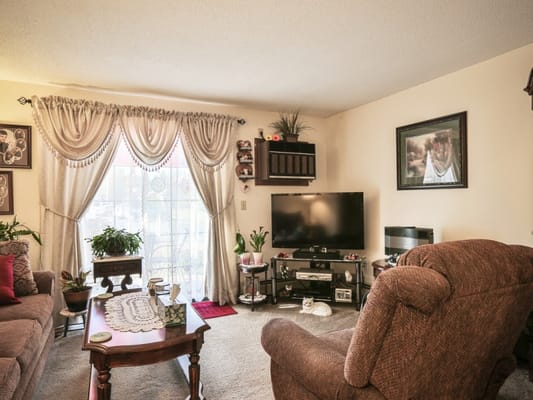 Cozy common area with comfortable seating and decor