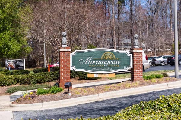 Signage for Morningview assisted living facility