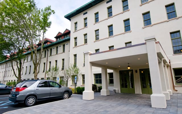 Exterior view of the facility with a front entrance