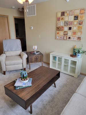 Cozy interior space with furniture and decor