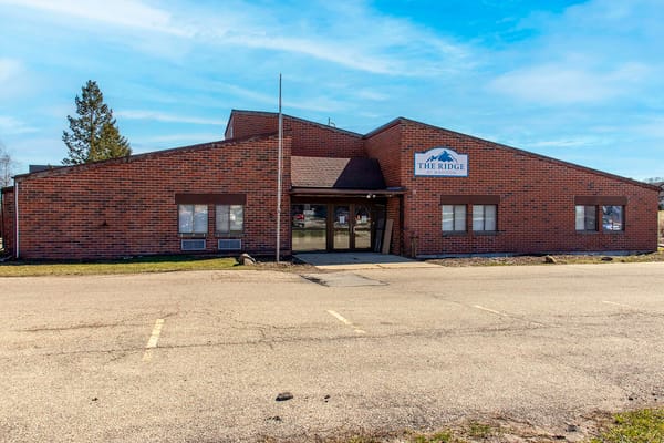 Exterior view of The Ridge facility building