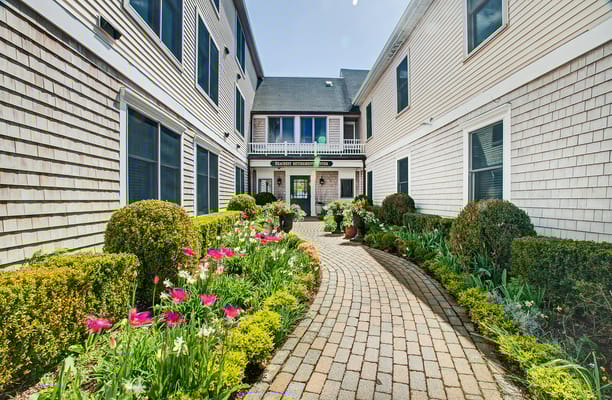 Pathway leading to the entrance of Seacrest Retirement Center