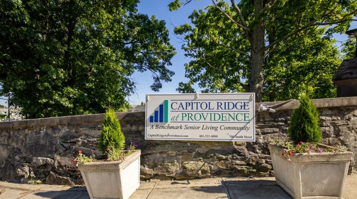Sign for Capitol Ridge at Providence senior living community